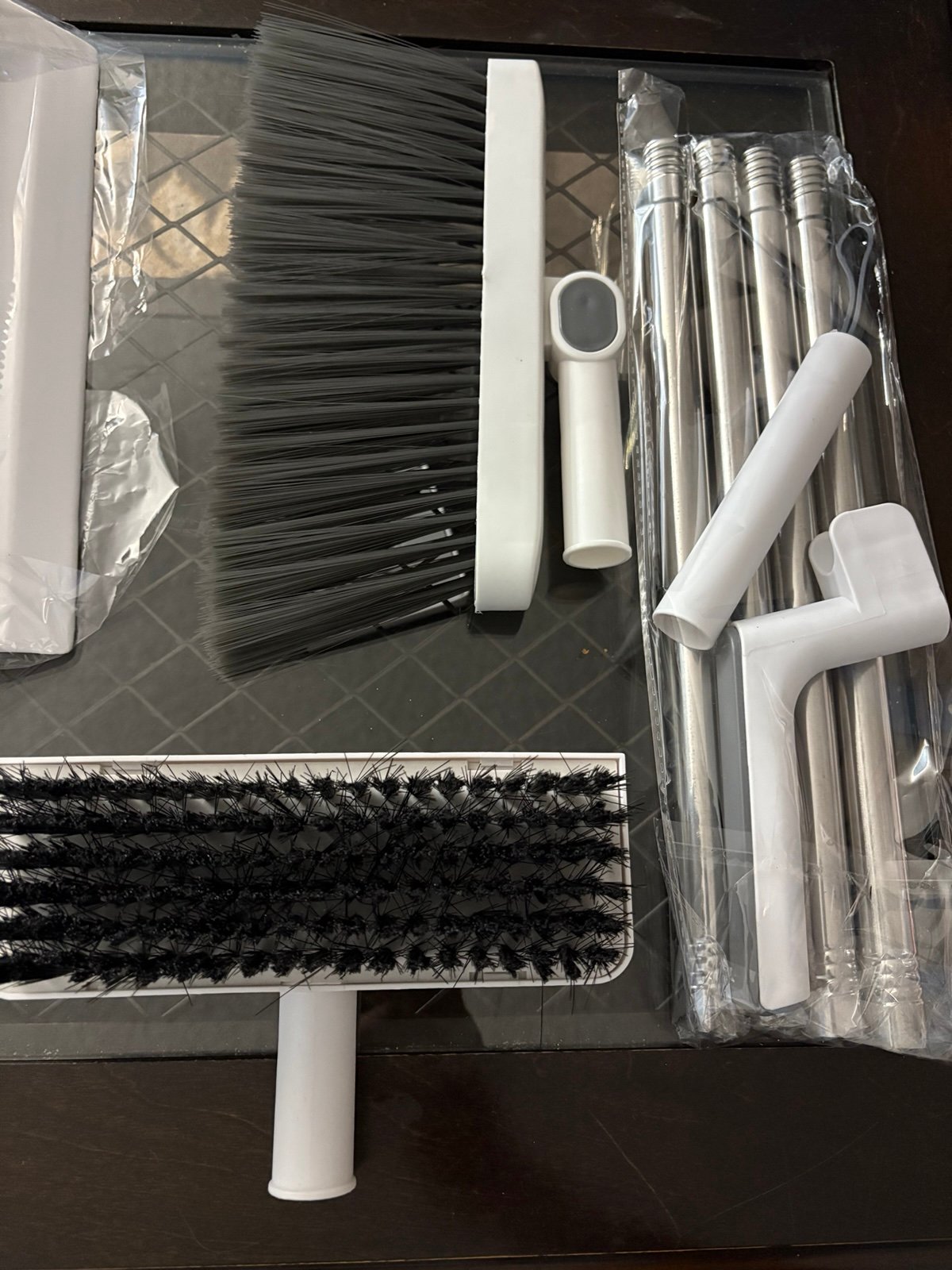 NEW Broom and Dustpan Set, Self-Cleaning with Dustpan Teeth