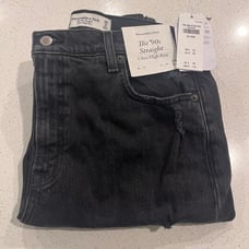 NWT Abercrombie ultra high rise 90s straight 6 long