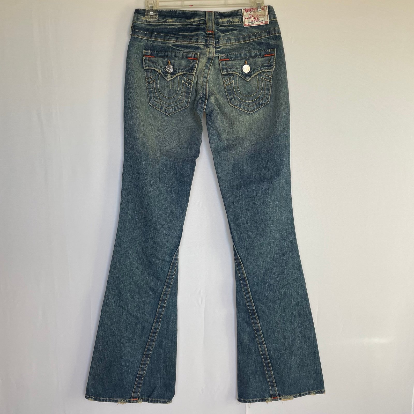 True Religion Joey low rise Dark Dusty flare Jeans size 26 NWOT 04503
