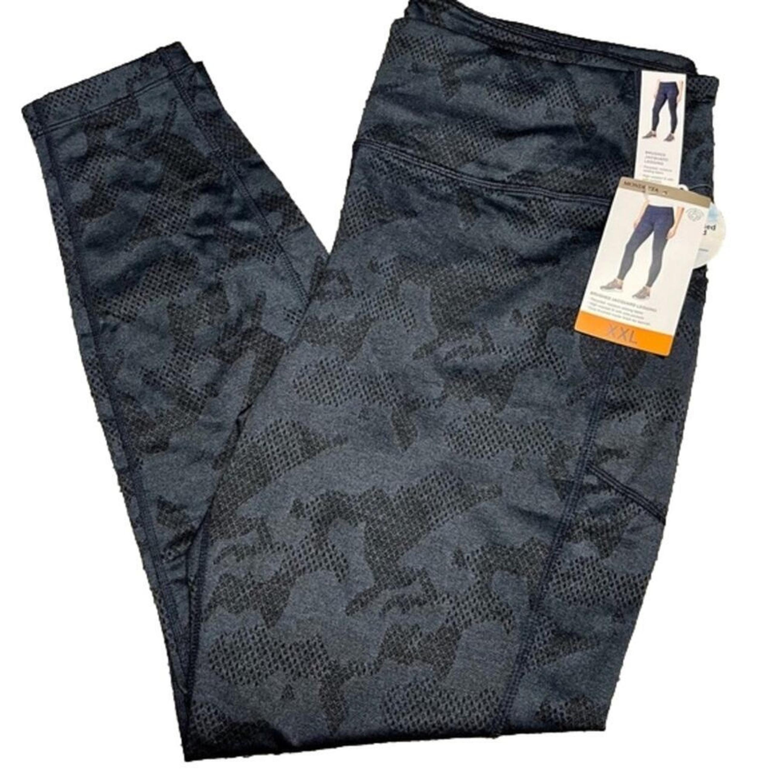 Mondetta Women's Athletics Legging Brushed Blue Side Pockets Size XXL NWT