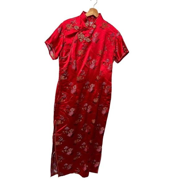 Vintage Solz Squirrel Kimono Authentic Cheonsam Chinese Red Dress EURO 42 US 10 Vintage Solz Squirrel Kimono Authentic Cheonsam Chinese Red Dress EURO 42 US 10