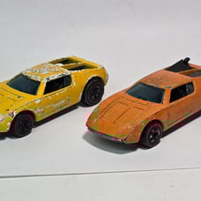 Vintage Redline Hot Wheels - 1973 - Xploder - 2 PAK - Orange & Yellow