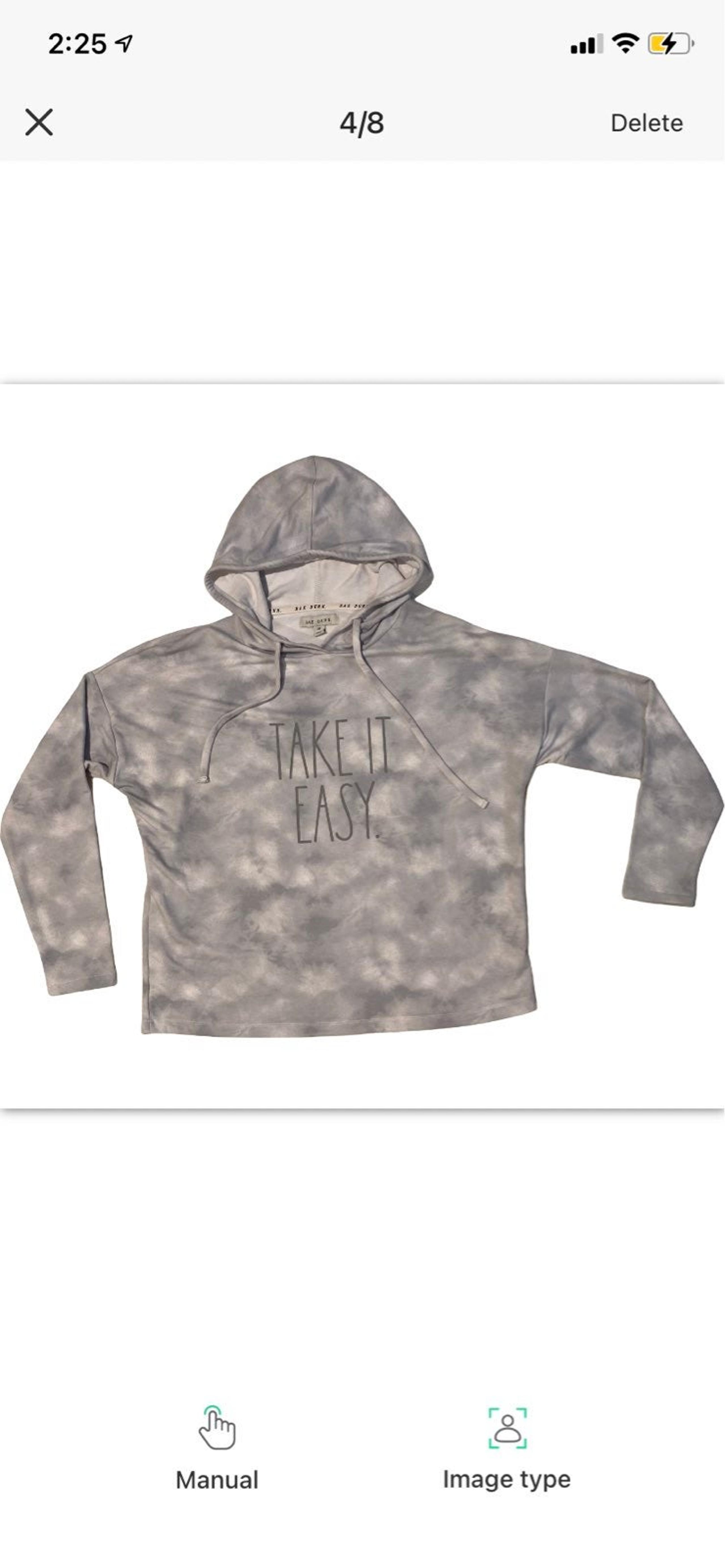 TAKE IT EASY Baby Blue TieDye Cloud So Soft Sweatshirt NWT$68, Rae Dunn SMALL