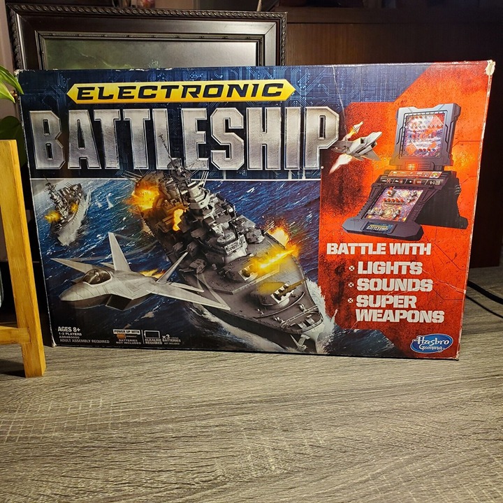 Electronic Battleship Game Hasbro Game 2012 - No Pegs - Works Great - Pre-Owned