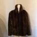 Women Wilson faux fur / black leather reversible winter coat size small