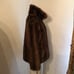 Women Wilson faux fur / black leather reversible winter coat size small