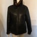 Women Wilson faux fur / black leather reversible winter coat size small