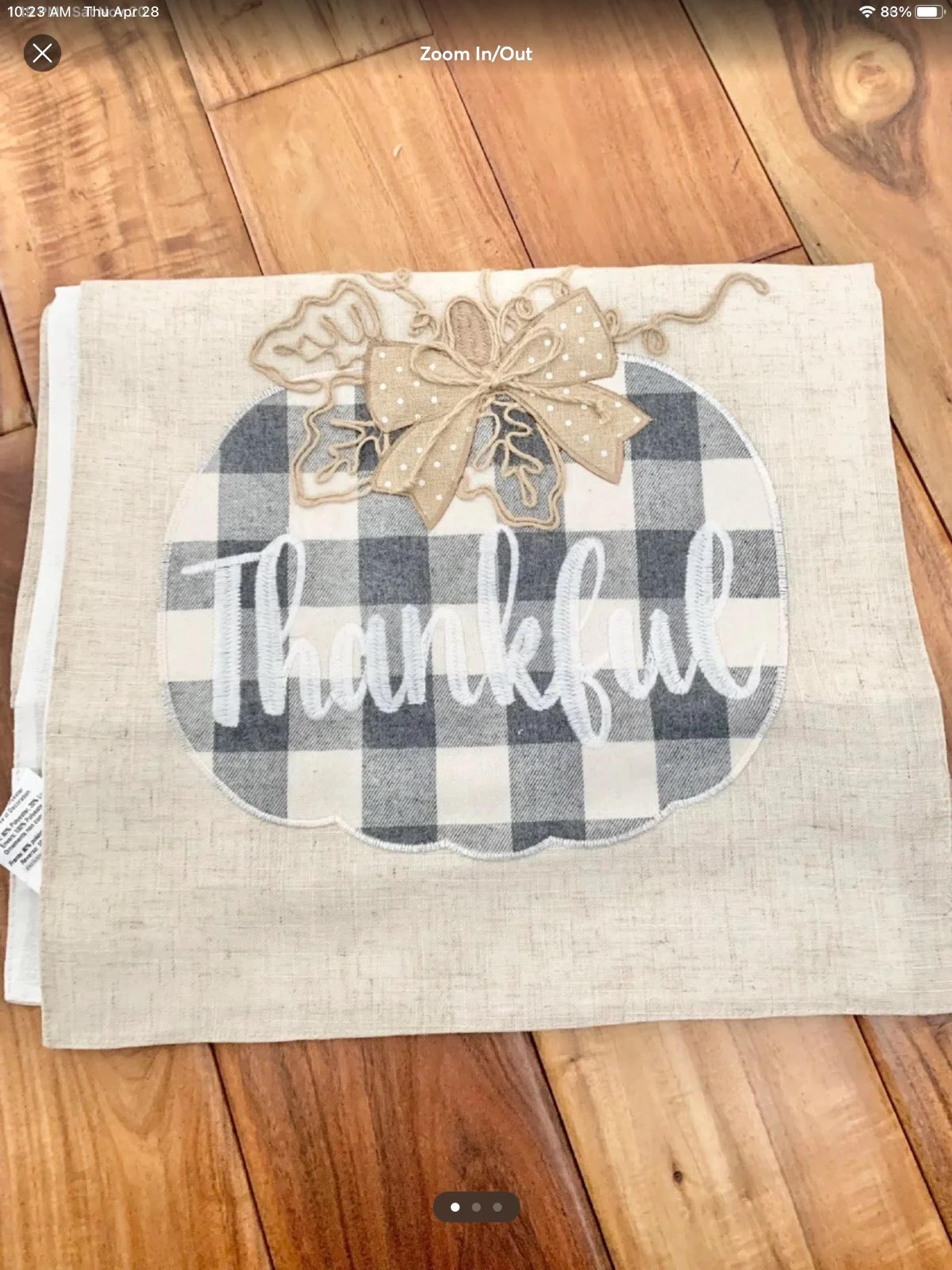 Buffalo Check Pumpkin thanksgiving Table Runner. Get your table ready for fall w