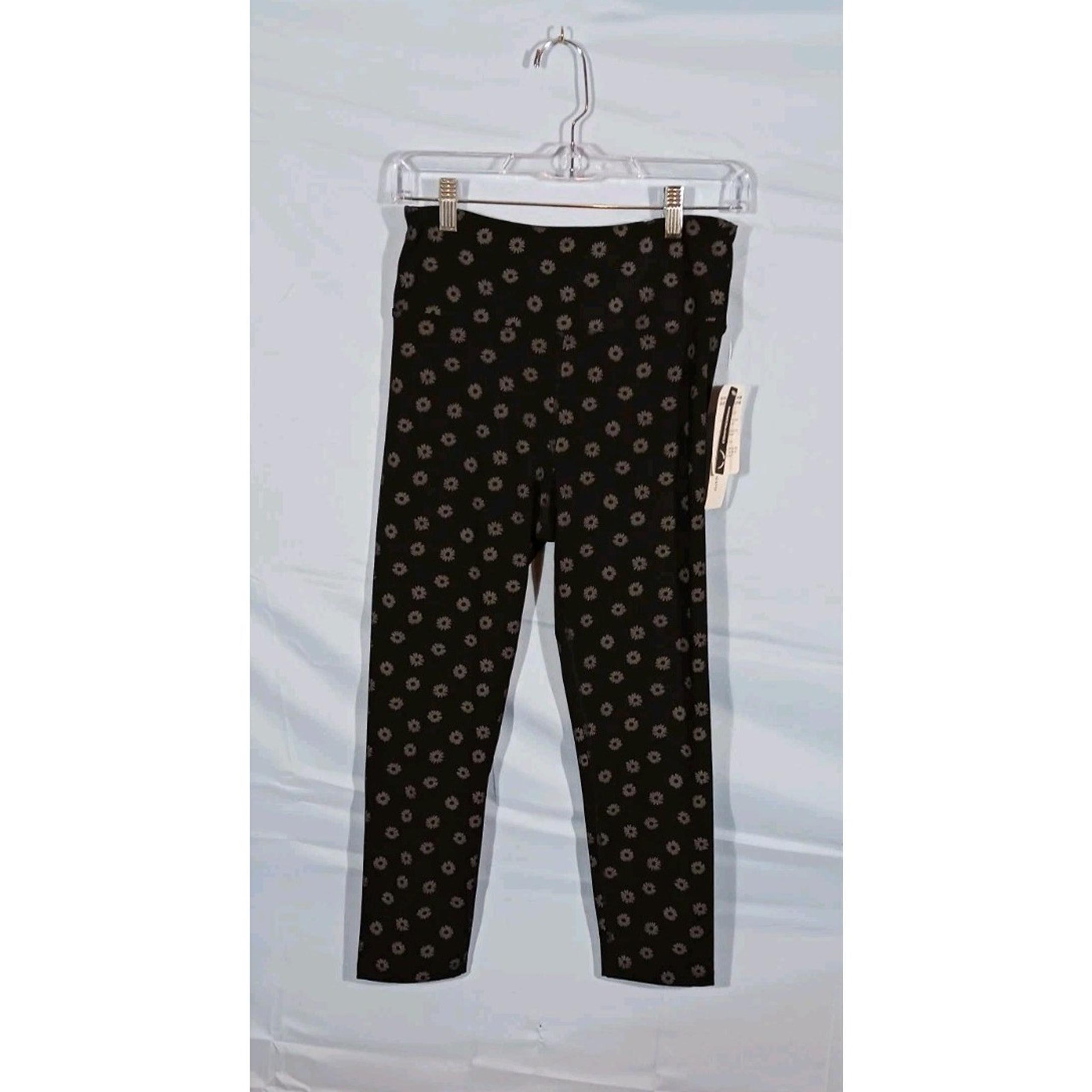 Nanette Lepore Play Women's Medium Athletic Leggings Black Floral Pants NWT
