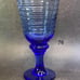 Assorted Vintage Cobalt Blue Beehive Sirius Ribbed water/Ice Tea Glasses (Medite