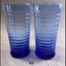 Assorted Vintage Cobalt Blue Beehive Sirius Ribbed water/Ice Tea Glasses (Medite