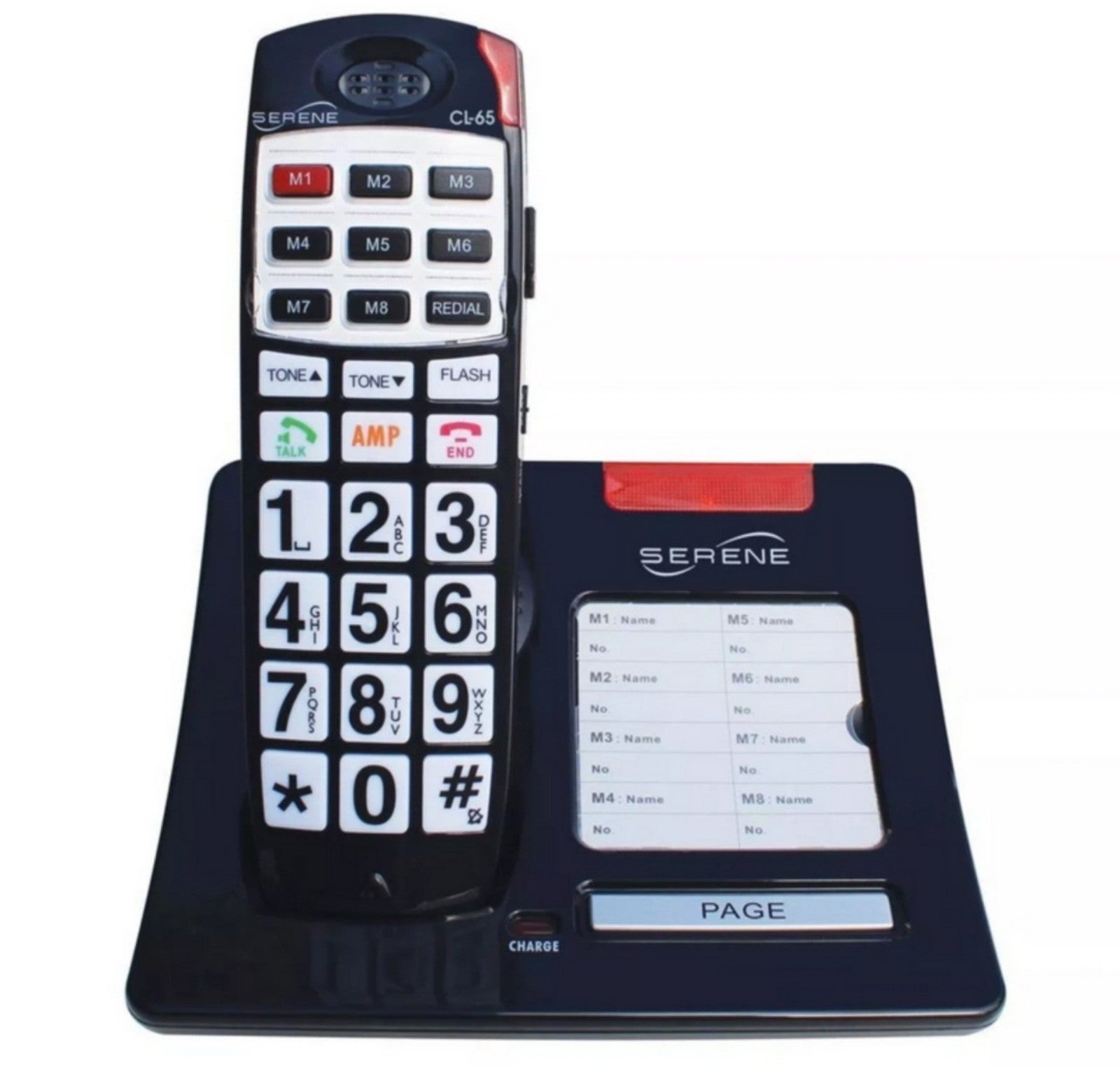 Serene amplified volume cordless phone big buttons