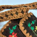 1970s vintage brown suede bag embellished embroidered mini purse