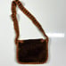 1970s vintage brown suede bag embellished embroidered mini purse