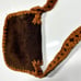 1970s vintage brown suede bag embellished embroidered mini purse