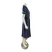 1950s JJ's Dress Co Navy Polka Dot Button-Front Day Dress - Med/Large