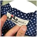 1950s JJ's Dress Co Navy Polka Dot Button-Front Day Dress - Med/Large