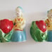 Vintage Ceramic Dutch Girl Tulip planters