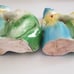 Vintage Ceramic Dutch Girl Tulip planters