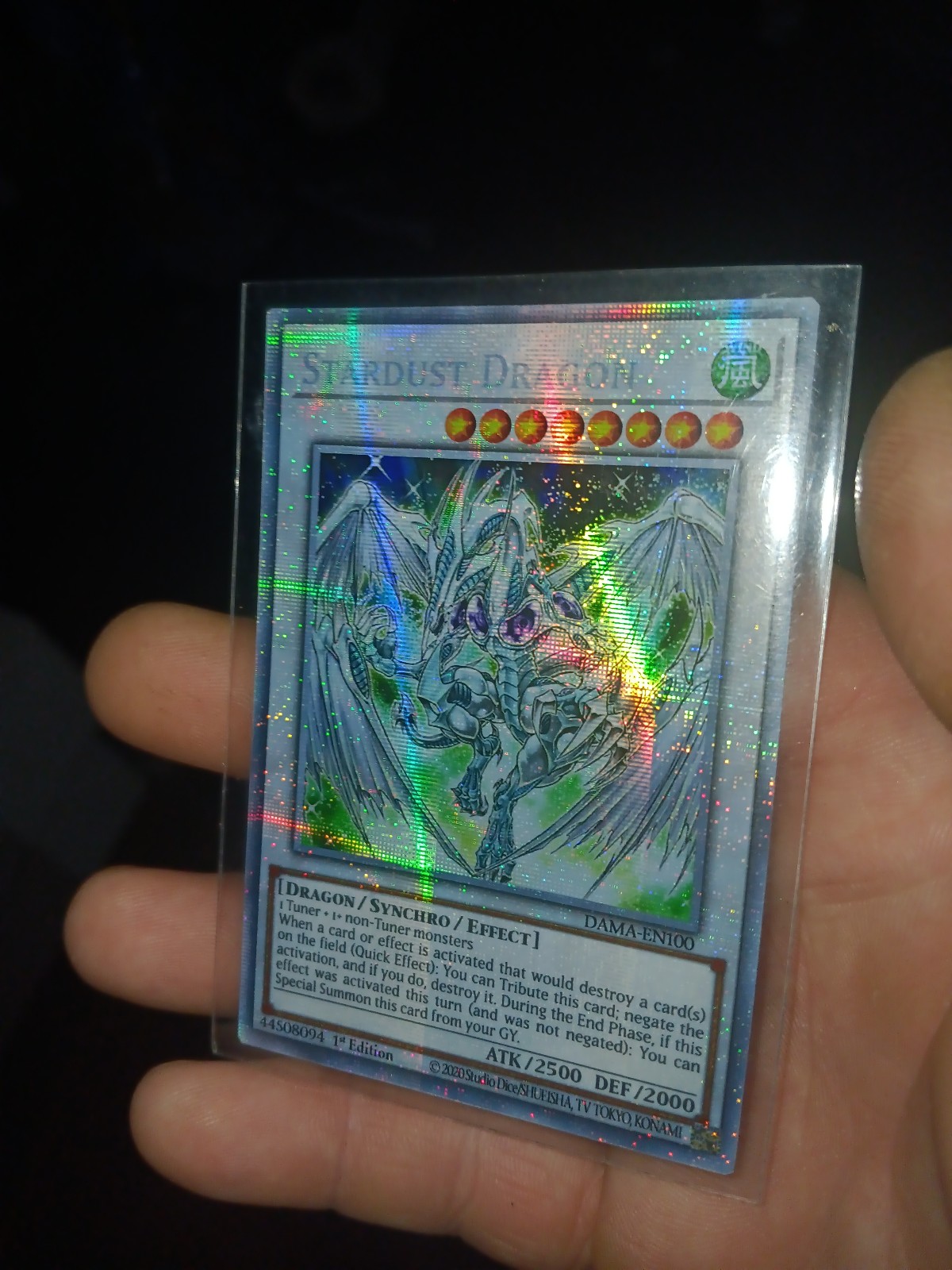 Stardust Dragon starlit card
