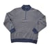 Vineyard Vines Men XL Boathouse Tipping 1/4 Zip Merino Wool Striped Blue Sweater