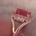 Vtg.Sterling Silver gold vermil COCKTAIL CZ & PINK TOPAZ RING- SZ6