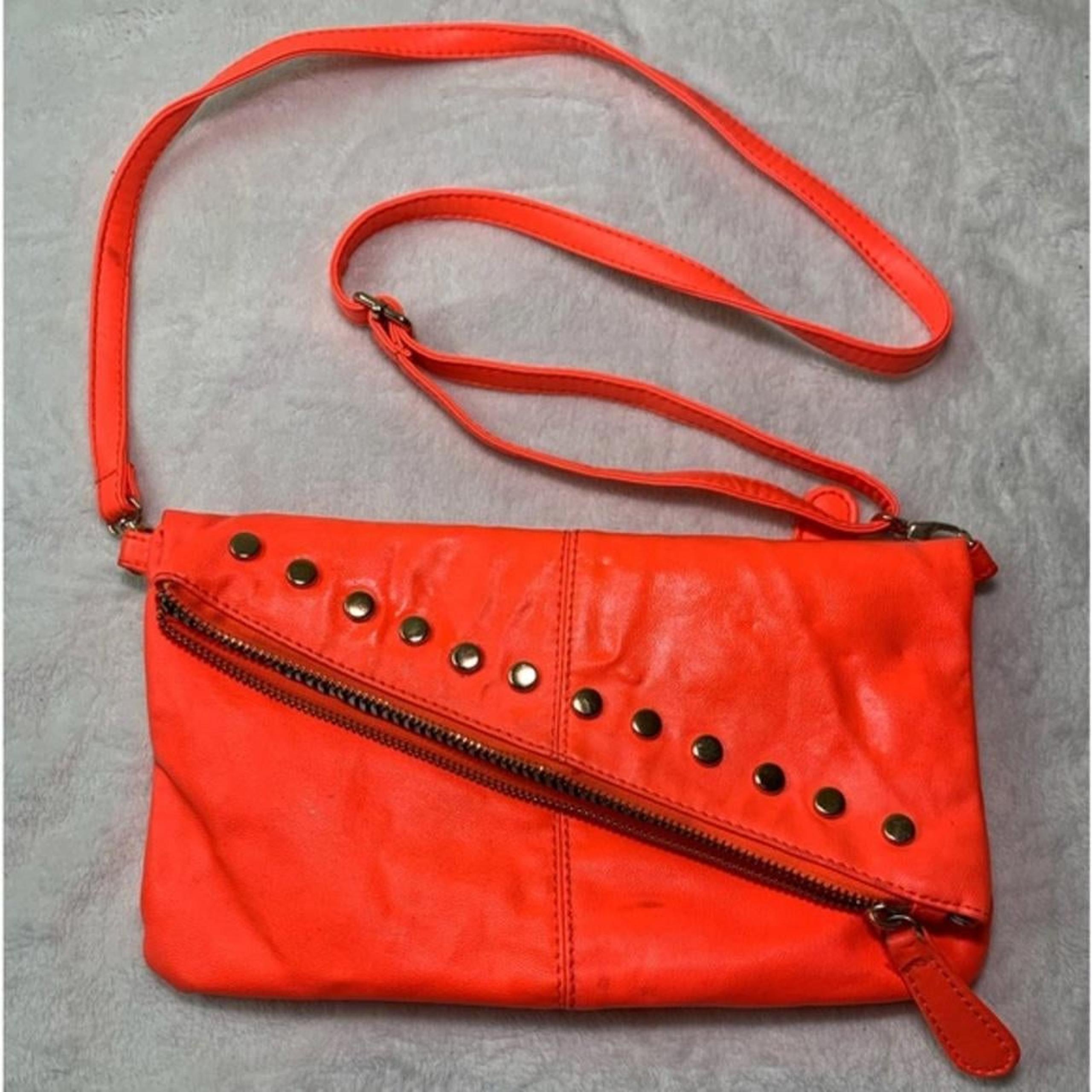 Call it spring cross body neon orange purse 11 inches