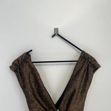 Ramy Brook Sparkle Viona Belted Metallic Gold One Piece Swimsuit In Sun Sparkle
