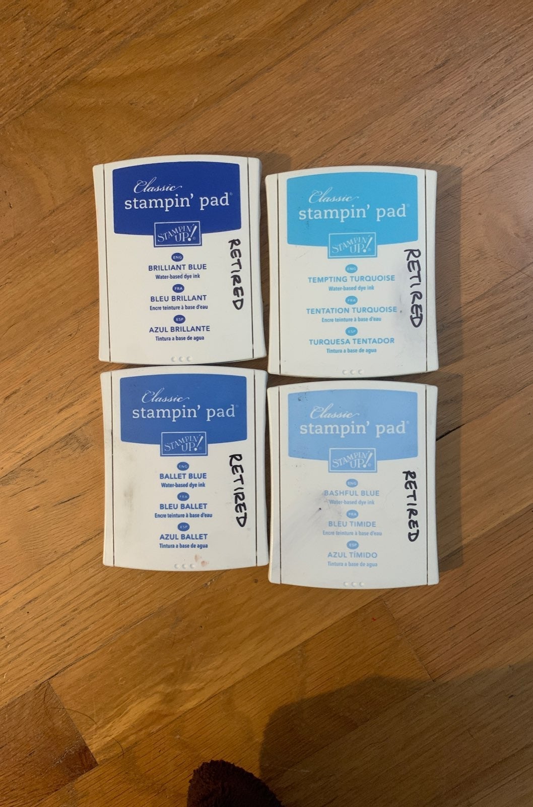 retired blue stampin up inks