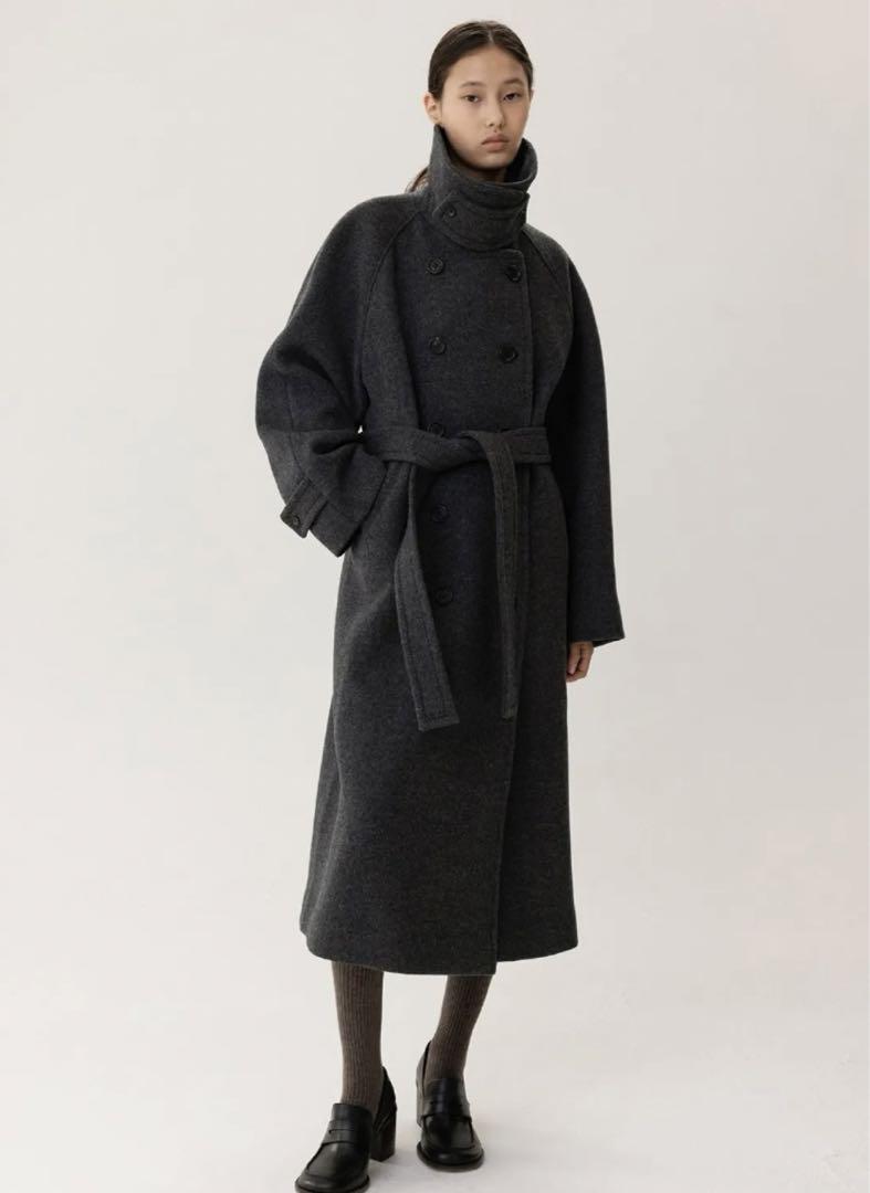 [KINDERSALMON] Madison Double Coat ★NEW★ FW23 Madison Double Coat Black @_sohea review - KINDERSALMON