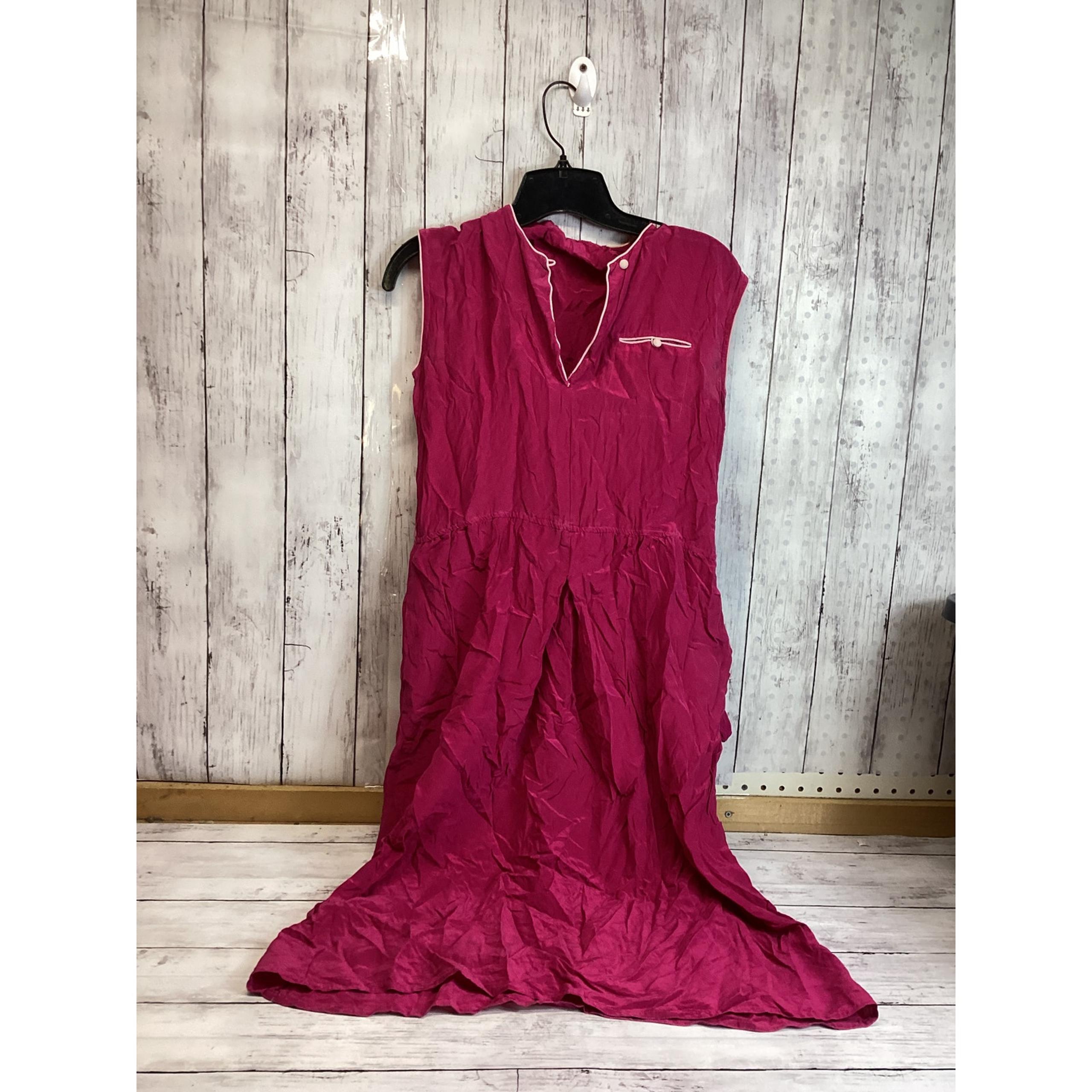 Diane von Furstenberg Jim Midi Sleeveless Mini Dress Silk Pink Size S Small