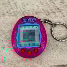2004 Tamagotchi Connection Bandai Pink w/Blue Tested Works New Battery Incl.