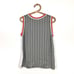 Caractere Black white red geometric lotus flower print tank top Size Small