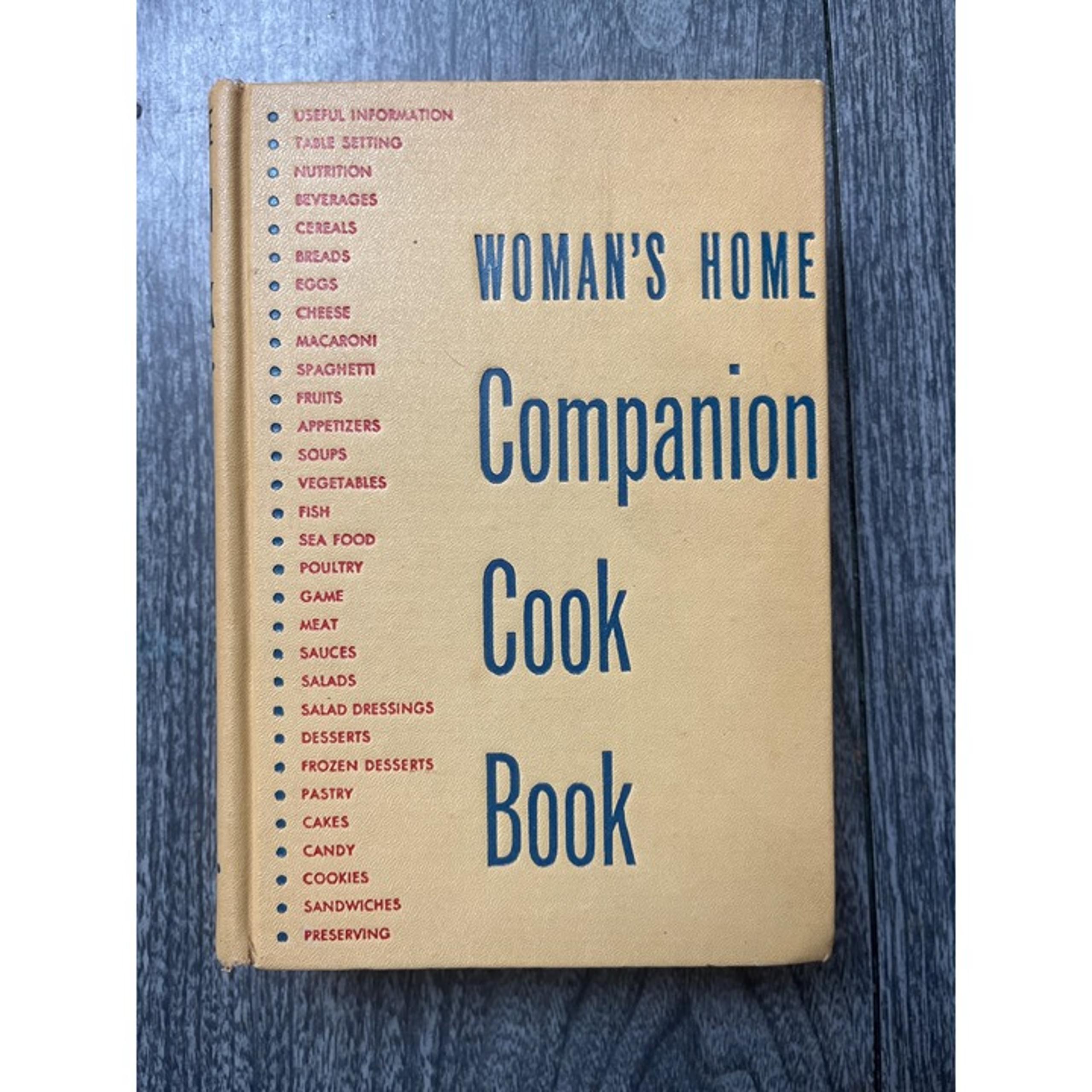 Women's Home Companion Cook Book HC Vintage Antique 1945