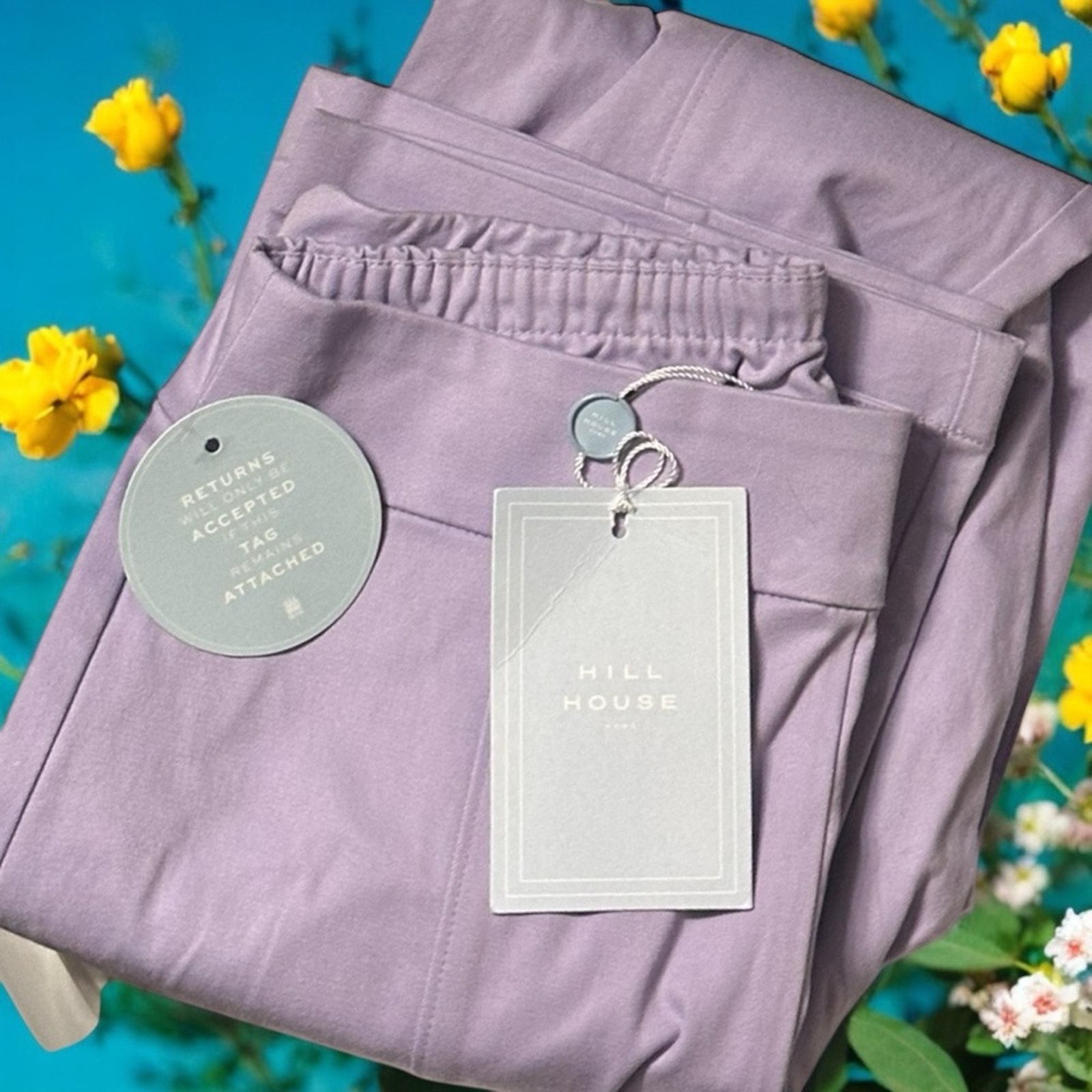 NWT Hill House The Claire Pants Mid Rise Lavender Stretch