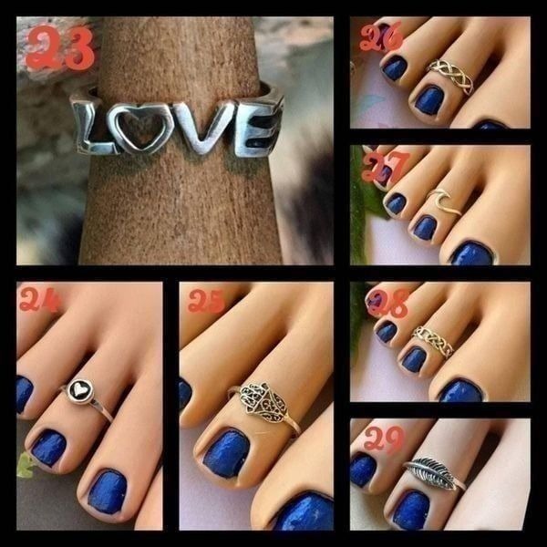 STERLING SILVER TOE RINGS 2 FOR $30.00