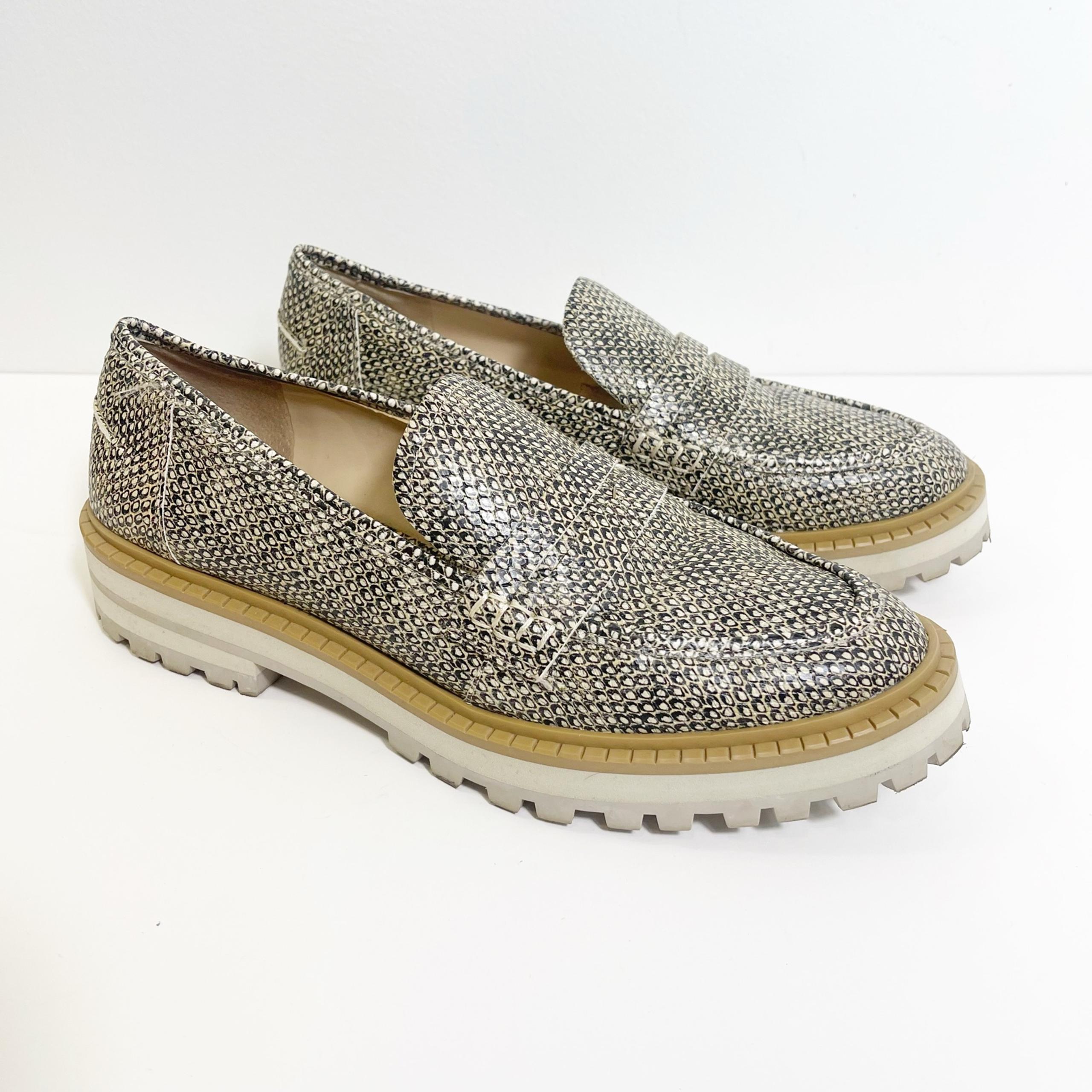 Vince Camuto Mckelka Platform Snake Skin Style Penny Loafer Women’s Size 10