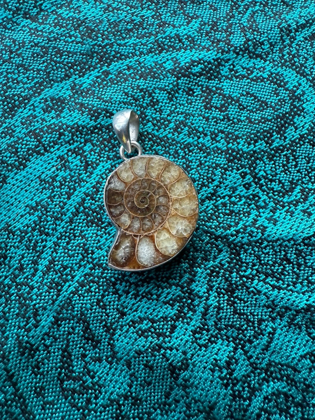 Sterling Silver Ammonite Pendant