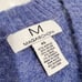 MAGASCHONI Small Oversized Alpaca Wool Blend Blue V-neck Sweater
