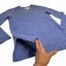 MAGASCHONI Small Oversized Alpaca Wool Blend Blue V-neck Sweater