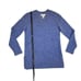 MAGASCHONI Small Oversized Alpaca Wool Blend Blue V-neck Sweater