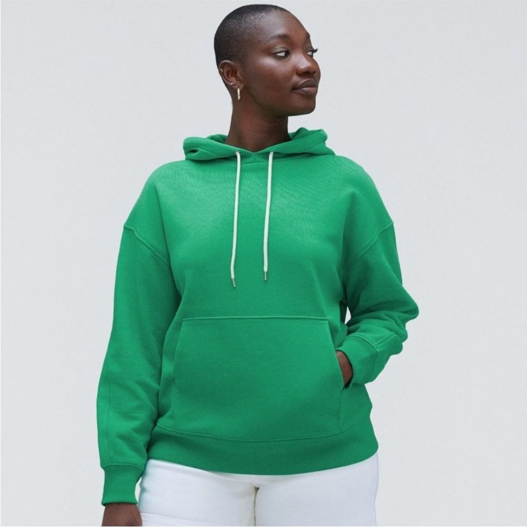 Everlane The Track Organic Cotton Popover Hoodie Mint Green Size XS NWT