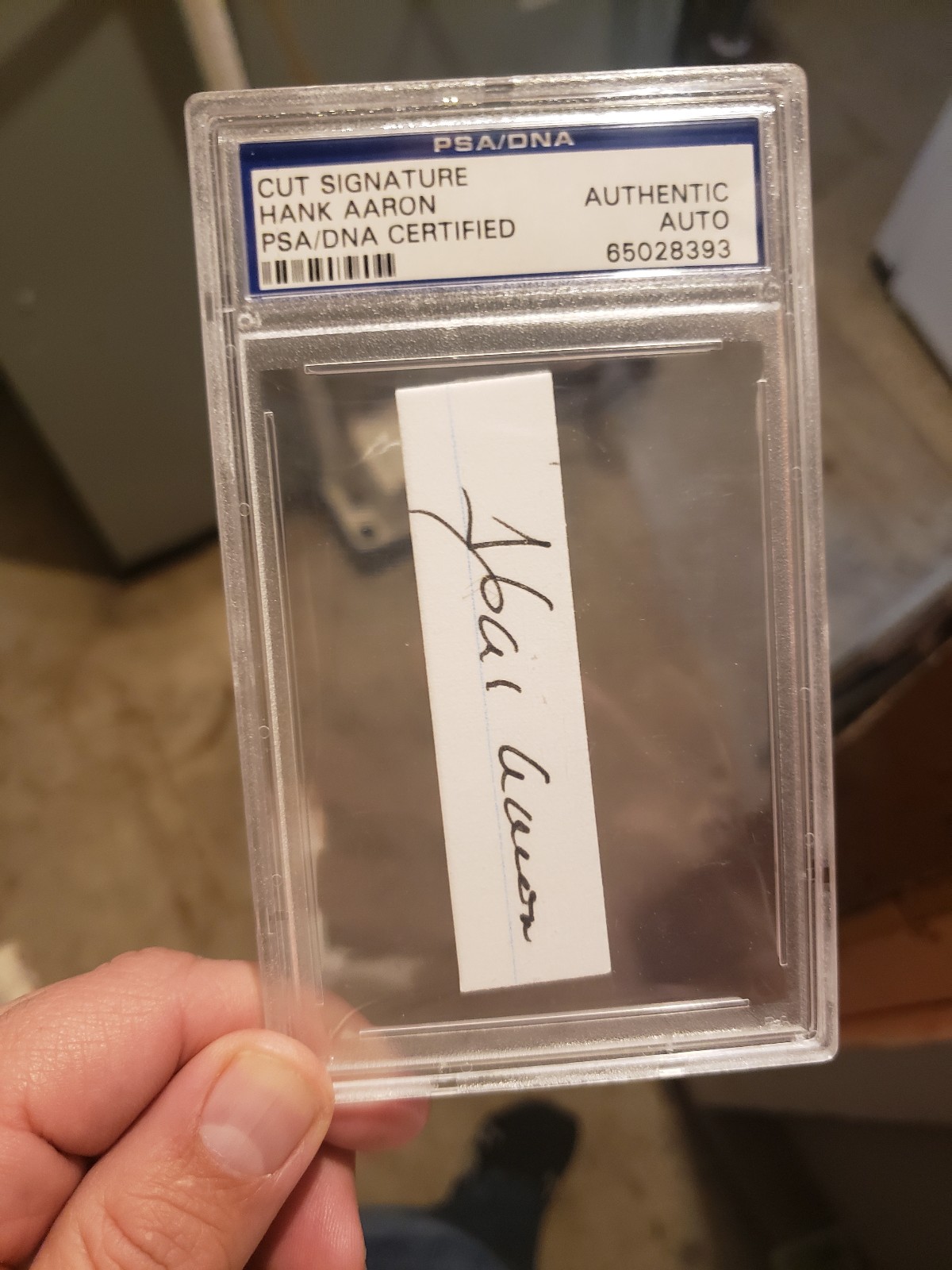 Hank Aaron Autograph Verified
