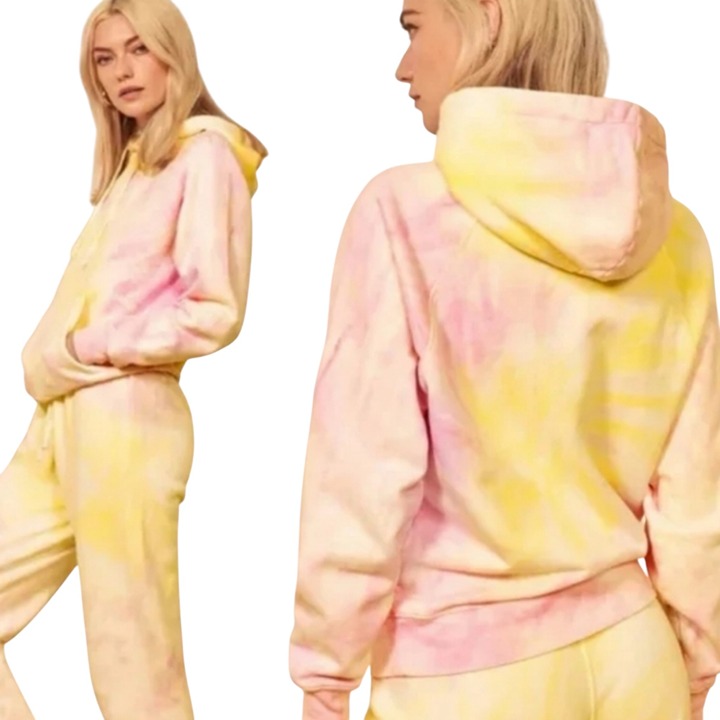Reformation Tanner Classic Tie Dye Hoodie Womens Size XS Sweatshirt Soft Knit