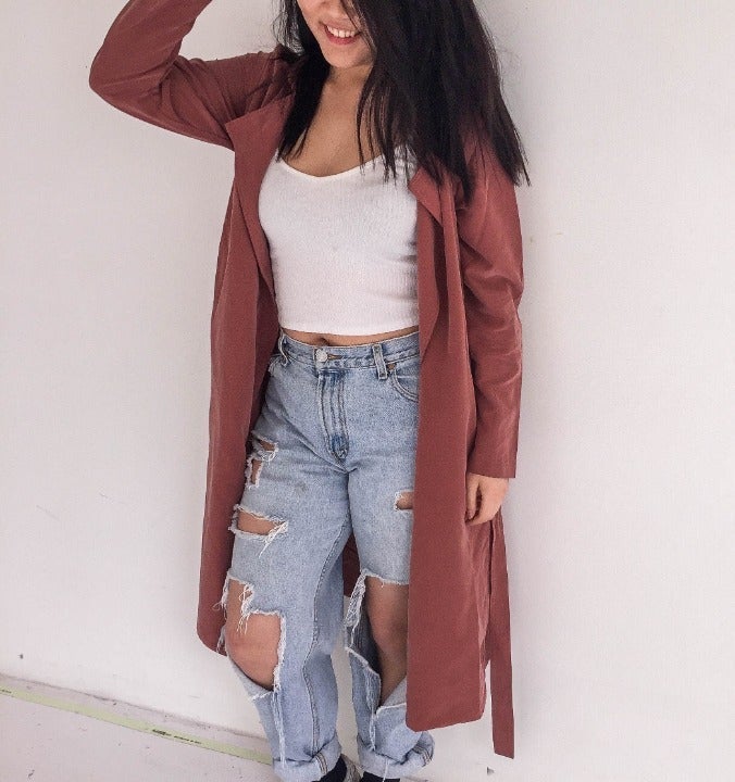 American Apparel Dylan Mauve Duster Coat