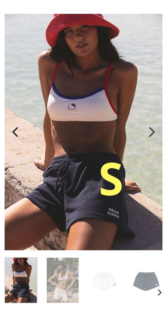 ALEXIA STAM Terry Cloth Shorts Hello Kitty