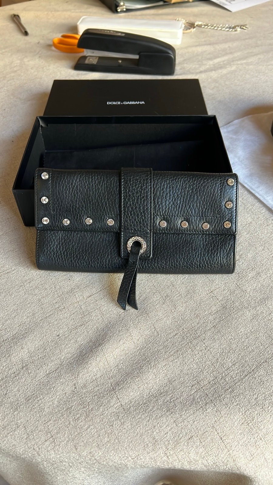 Dolce & Gabbana Black Wallet with Silver Accents