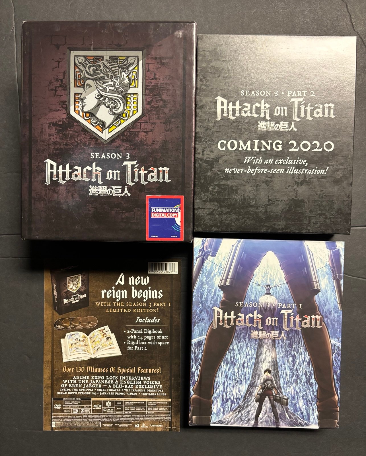 Attack on Titan limited collector edition Season 3 Part One 1 box set hard READ