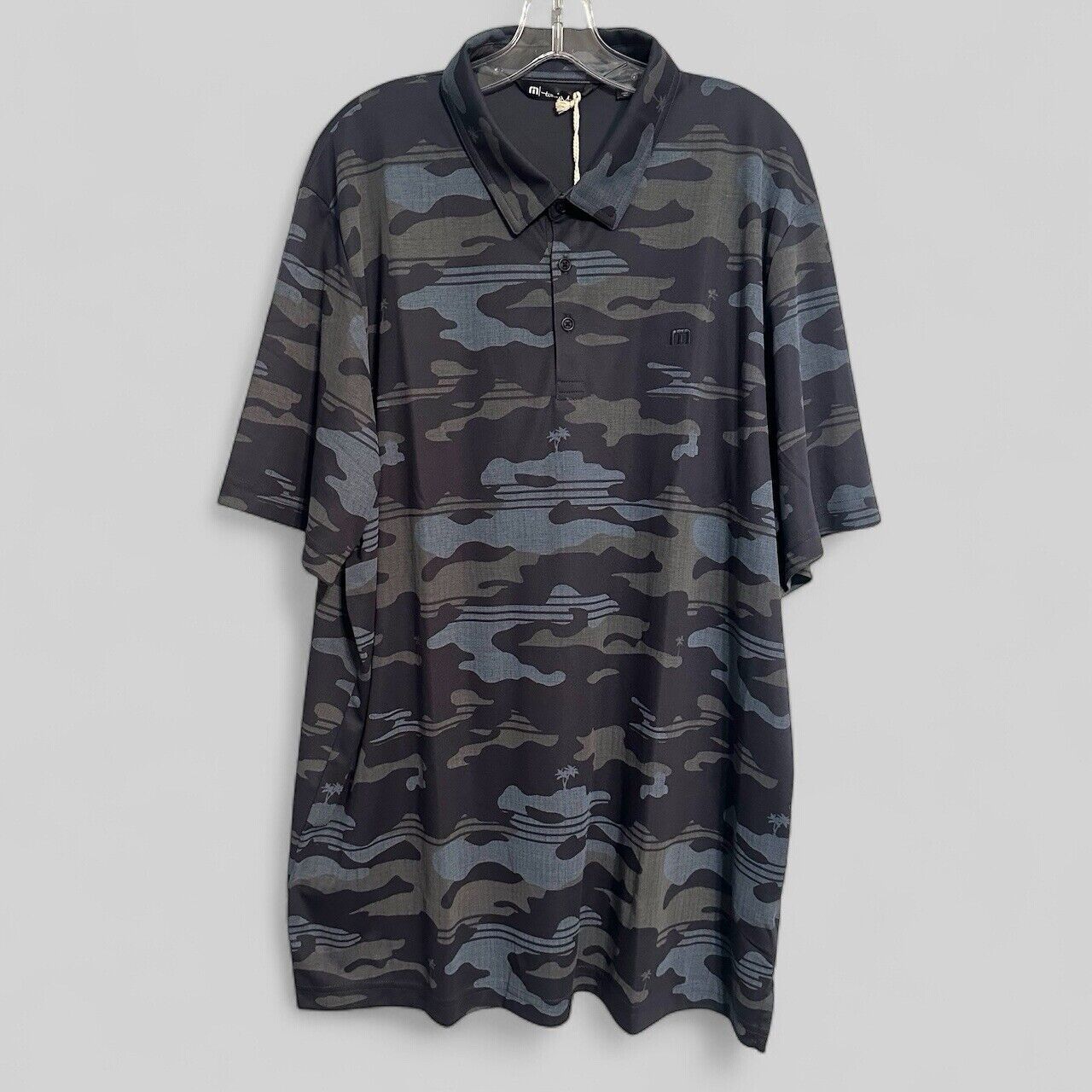 Travis Mathew Polo Shirt Eco Collection Beachside Stealth Golf Blue Men’s 3XL