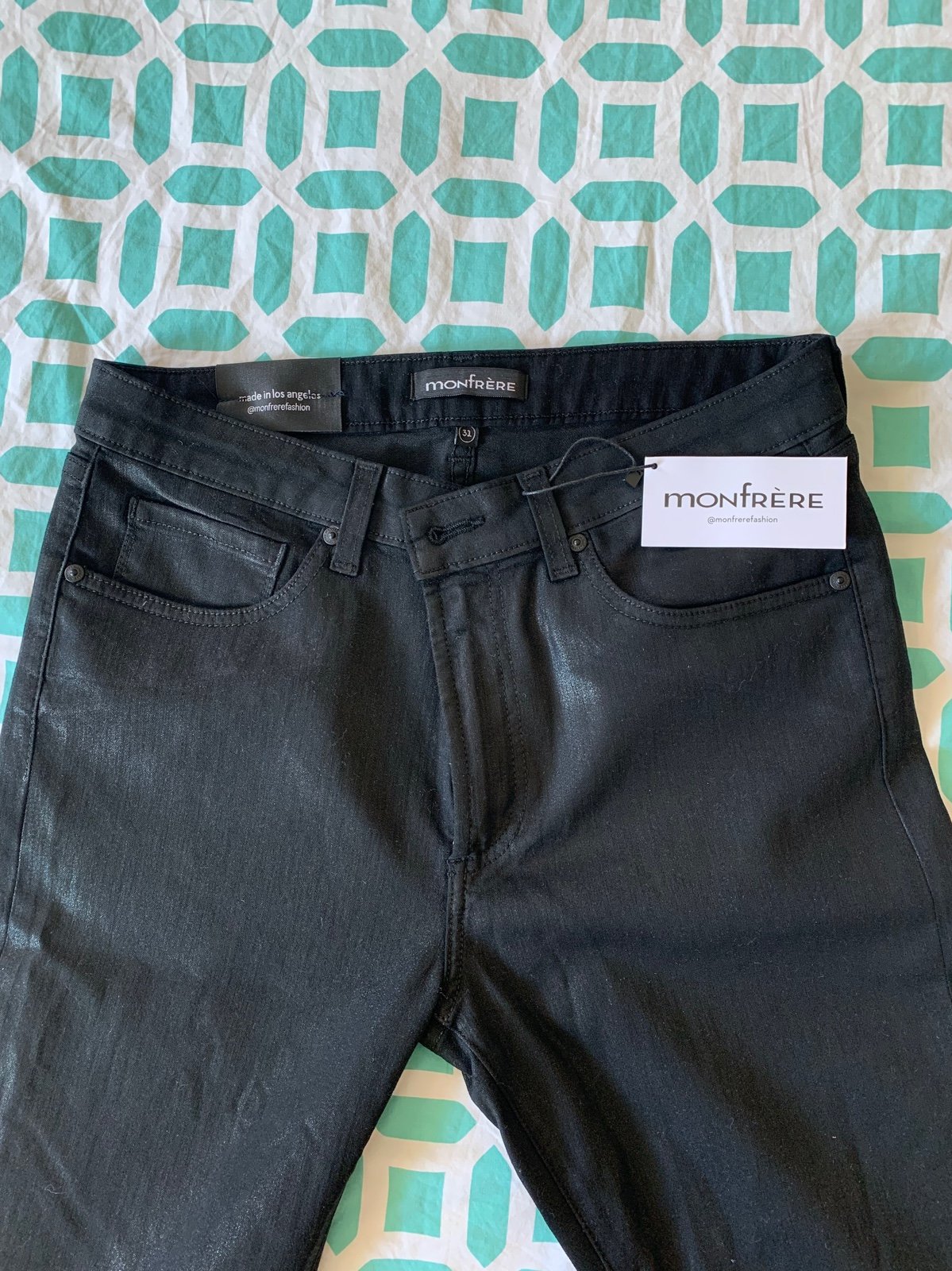 Monfrère Black Greyson coated Noir Jeans